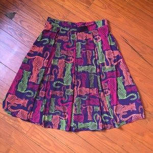 M LulaRoe Madison Skirt with Cat Print